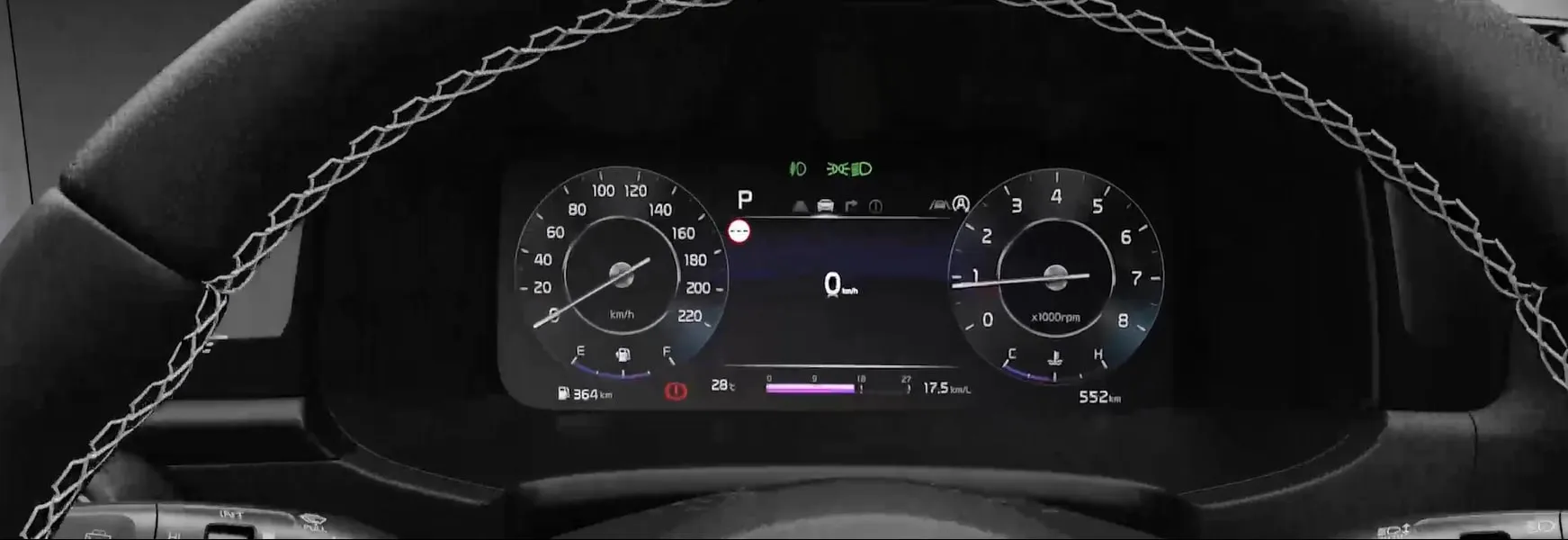 kia-sonet-instrument-console